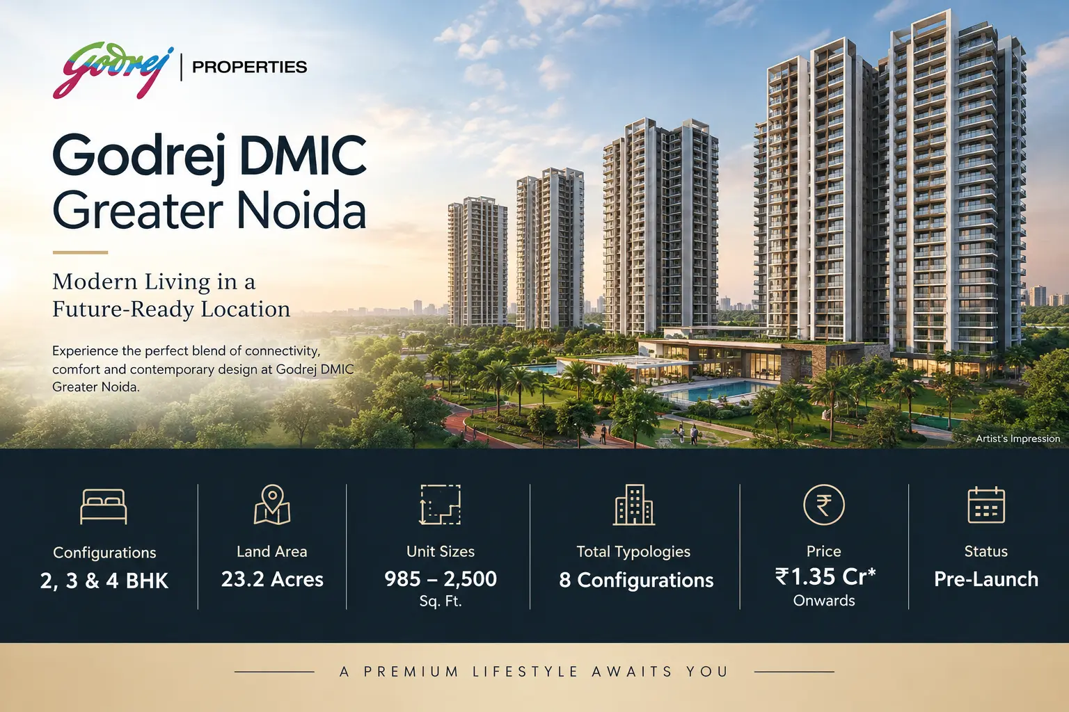 Godrej DMIC Greater Noida premium residential apartments